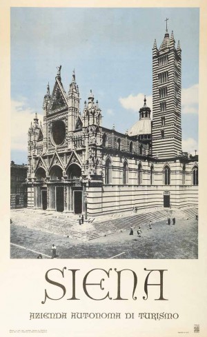 Siena original travel poster
